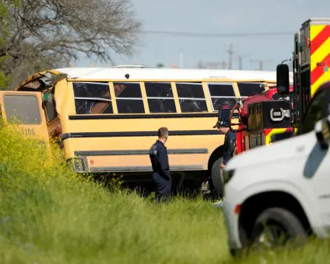 Two killed, 40 injured in Texas highway crash of school bus, cement truck