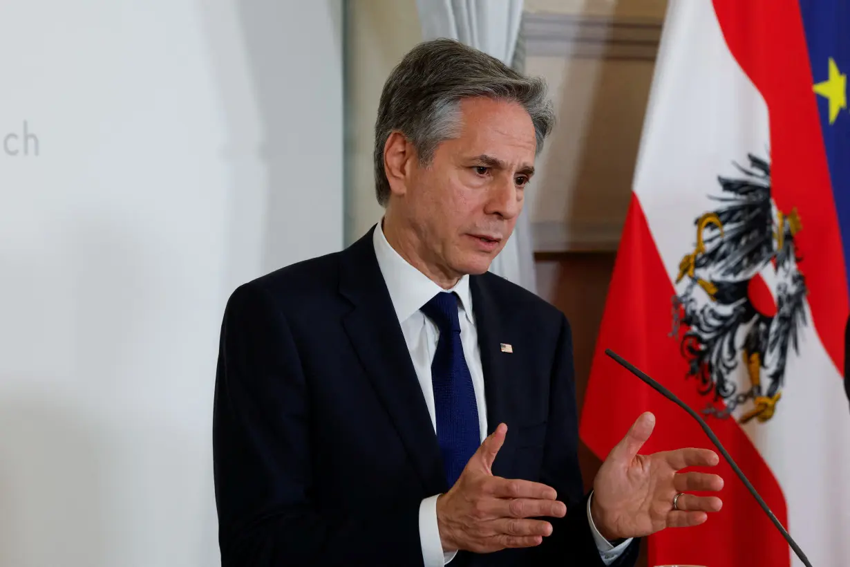 U.S. Secretary of State Antony Blinken meets with Austrian Chancellor Karl Nehammer and Austrian Foreign Minister Alexander Schallenberg in Vienna