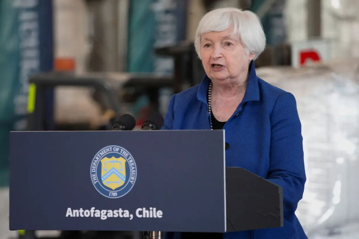 U.S. Treasury Secretary Janet Yellen visits the plant of U.S. lithium producer Albemarle