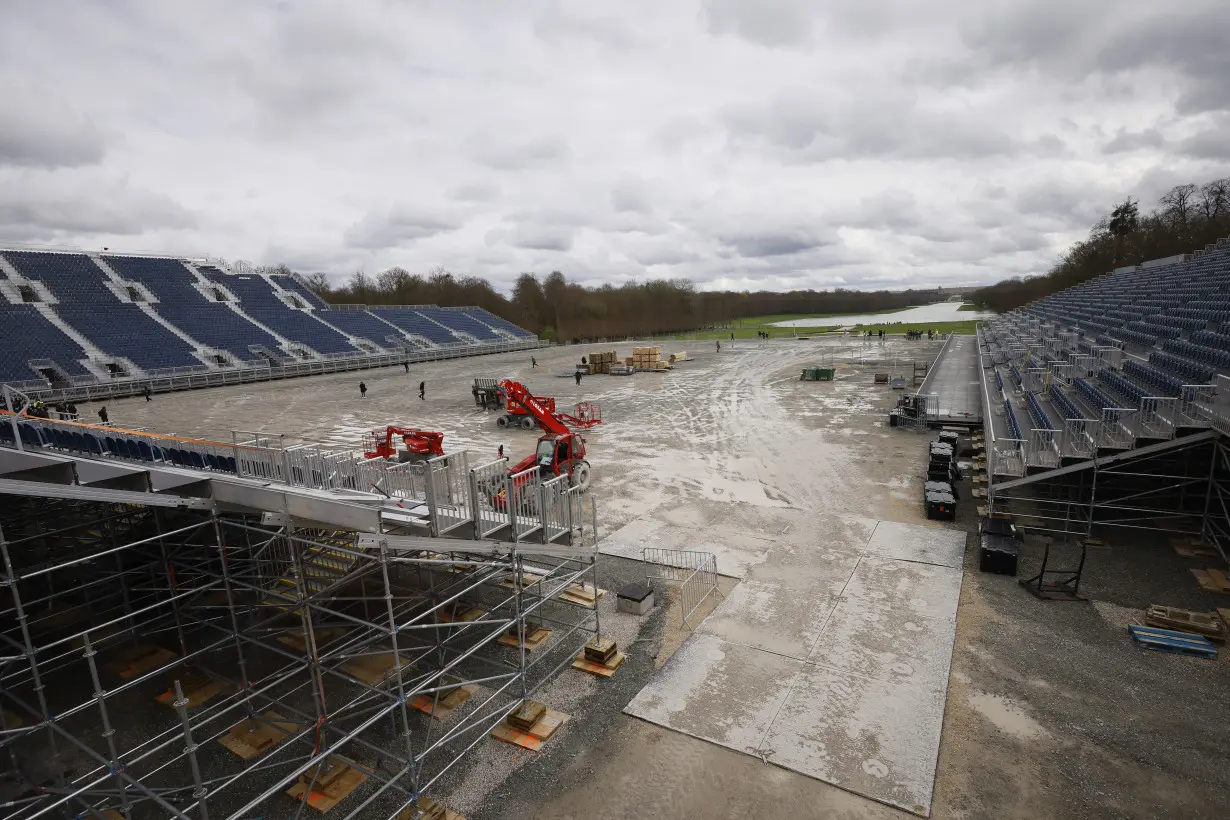 Grandstands and gallop tracks: Versailles Palace gardens get ready for Olympic equestrian events