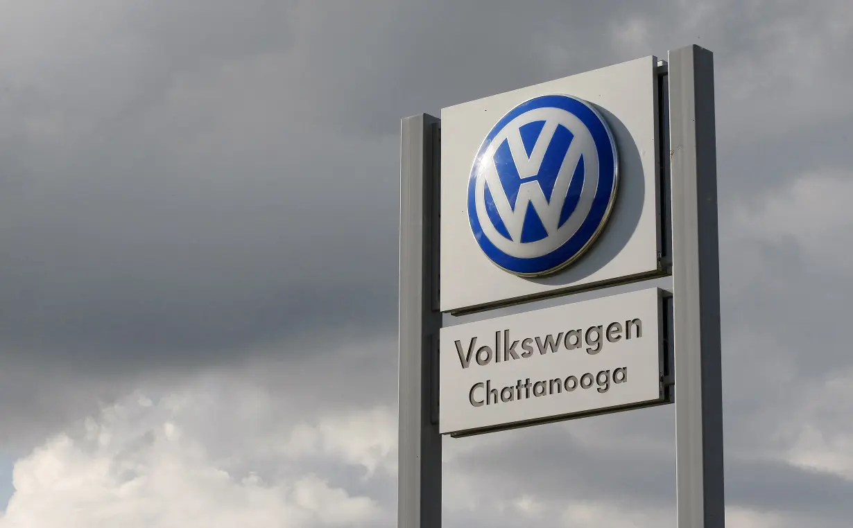 FILE PHOTO: Sign at the Volkswagen Chattanooga Assembly Plant in Chattanooga