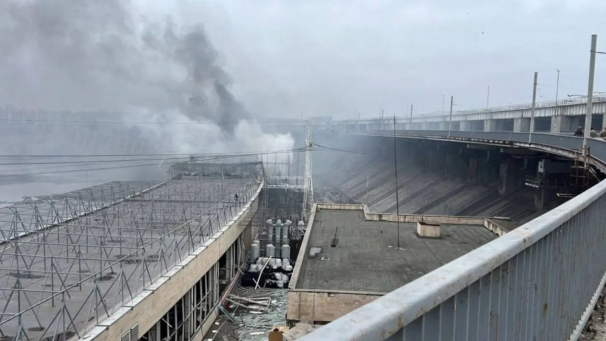 Aftermath of a Russian missile strike in Zaporizhzhia