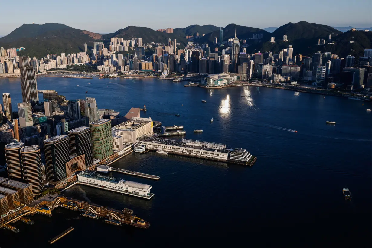 FILE PHOTO: A general view of skyline buildings, in Hong Kong