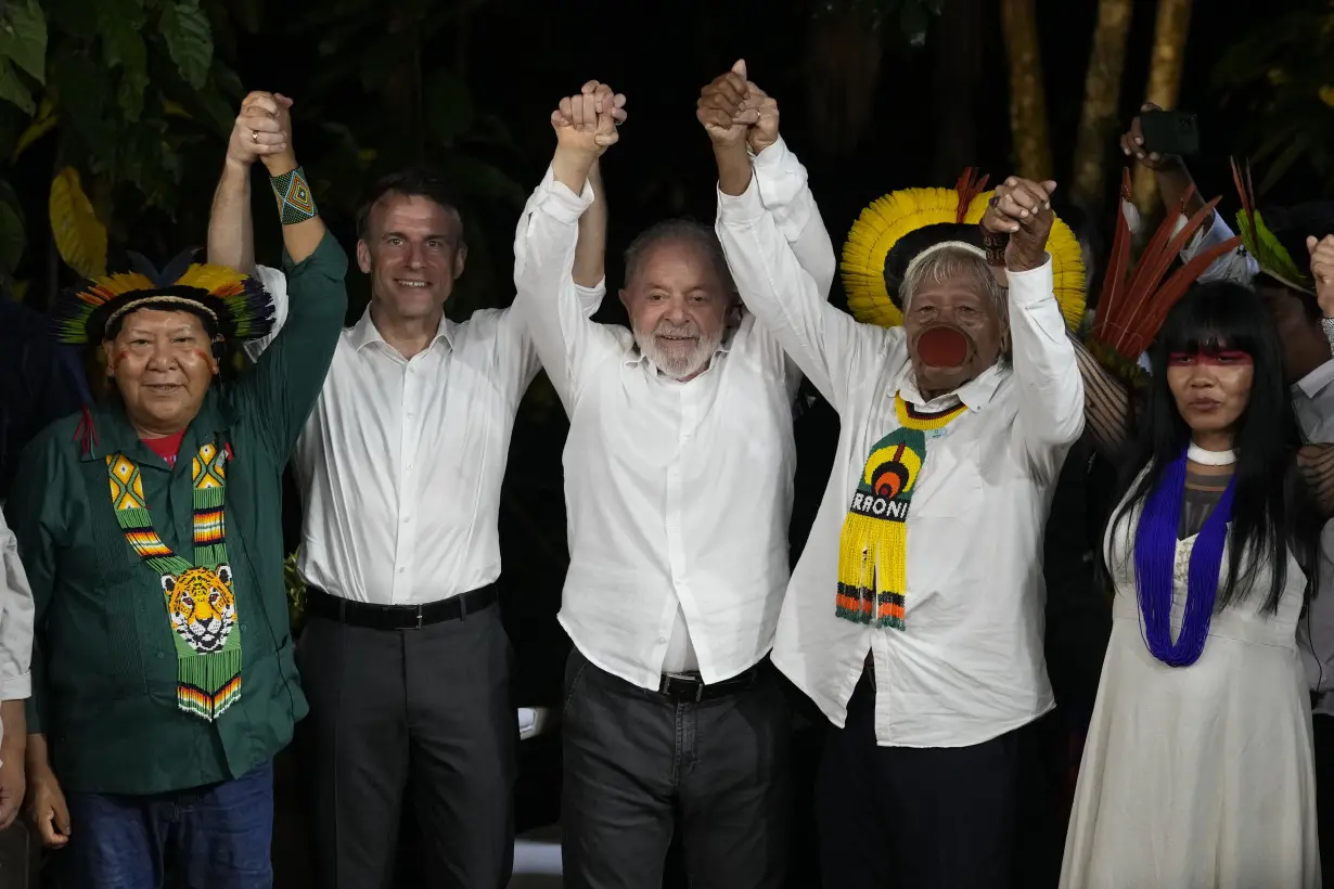 The presidents of France and Brazil meet and announce a $1.1 billion investment plan for the Amazon