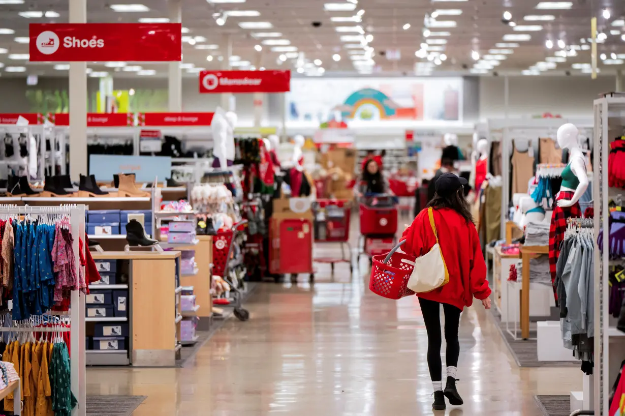 FILE PHOTO: Shoppers converge in a Target store ahead of the Thanksgiving holiday