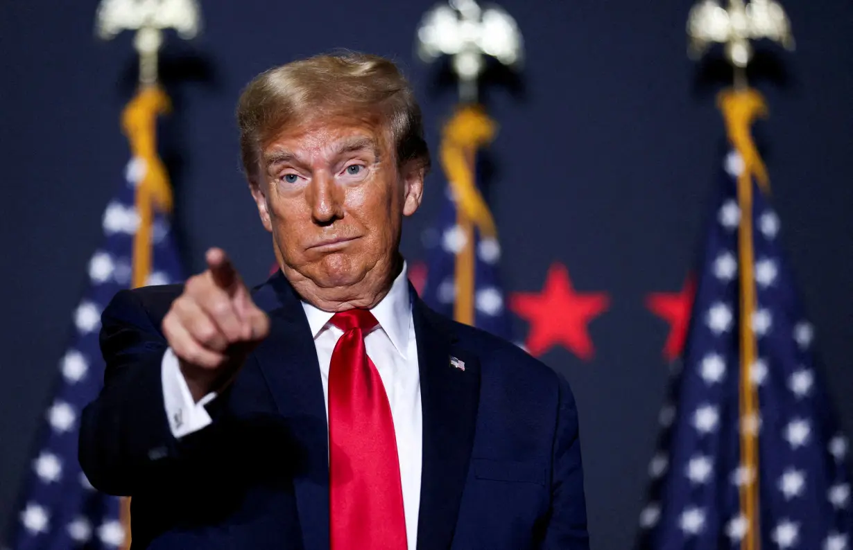 FILE PHOTO: Former U.S. President Donald Trump attends a campaign event in North Charleston