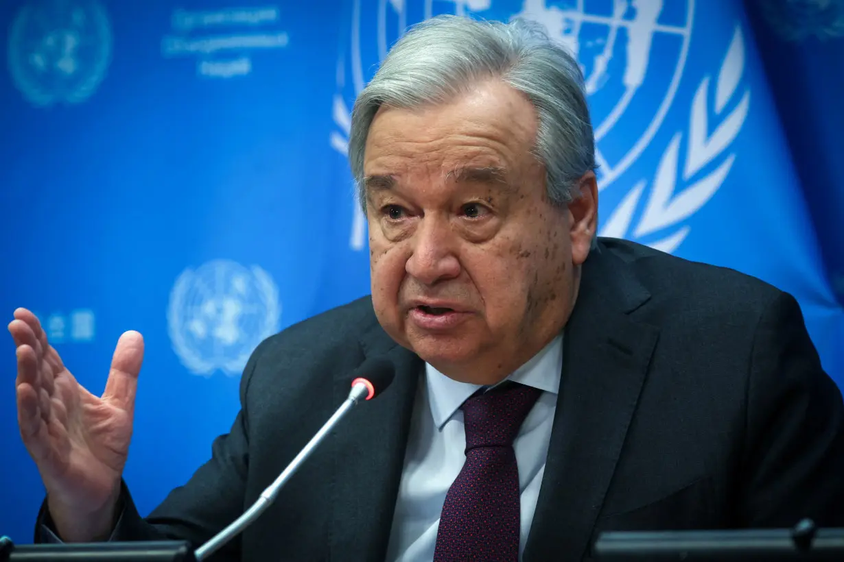 United Nations Secretary General Antonio Guterres holds press conference at U.N. headquarters in New York