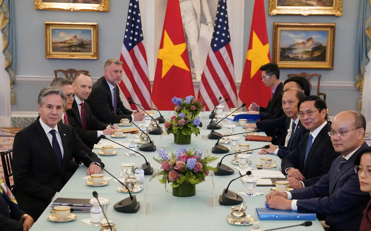 U.S. Secretary of State Blinken meets with Vietnamese Foreign Minister Bui at the State Department in Washington