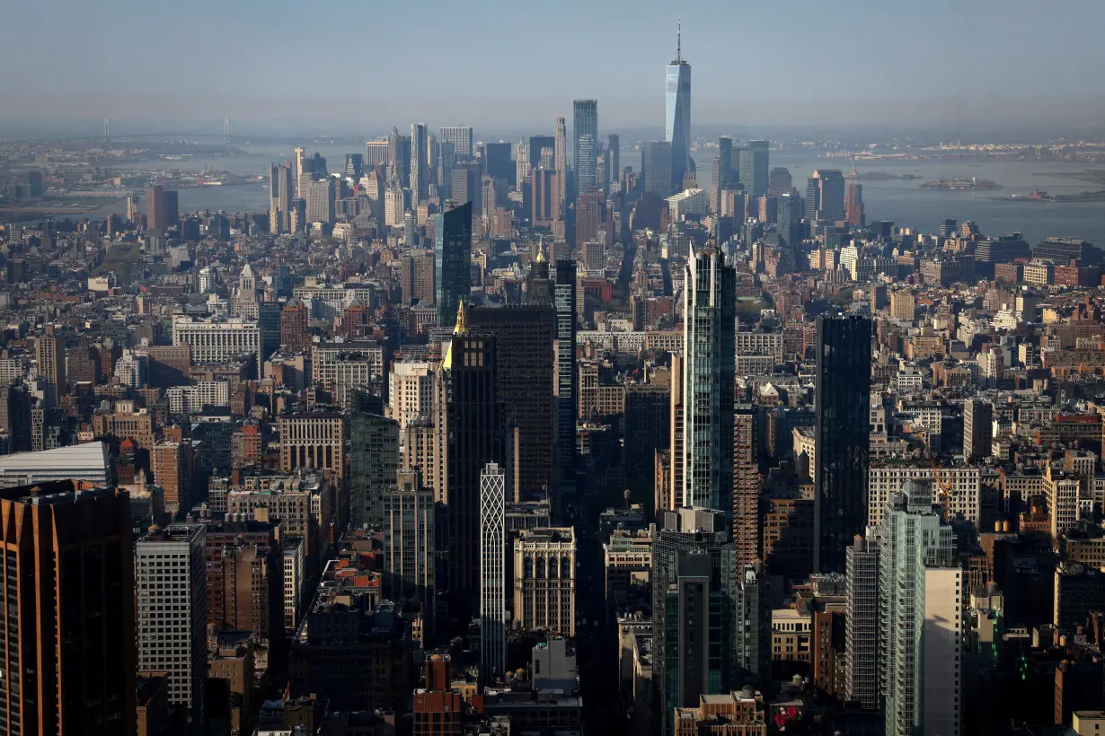 FILE PHOTO: Manhattan skyline from Summit at One Vanderbilt Observatory in New York