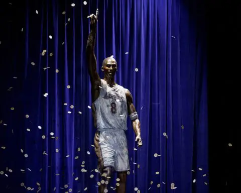 The Lakers are planning to fix a few errors carved into the base of Kobe Bryant's statue