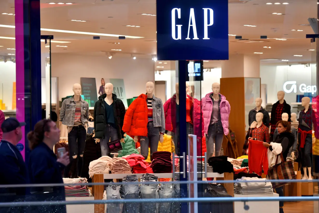 FILE PHOTO: A woman shops at a Gap store at the King of Prussia Mall