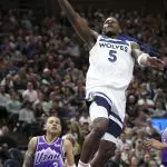 Anthony Edwards throws down huge dunk over John Collins in Timberwolves' win against Jazz