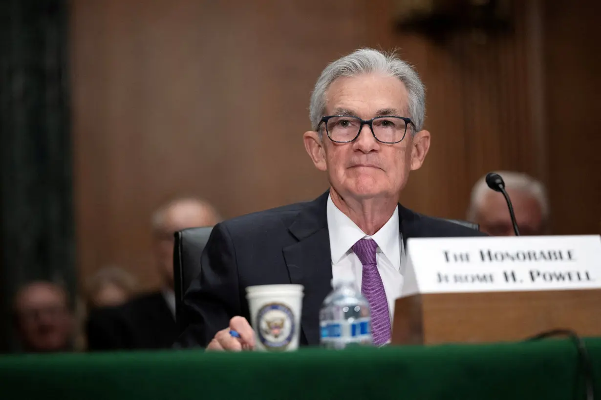 FILE PHOTO: Federal Reserve Chair Jerome Powell testifies on Capitol Hill