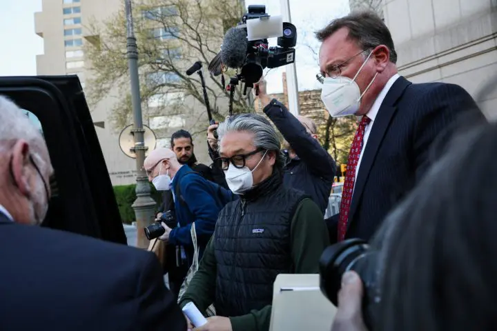 FILE PHOTO: Sung Kook (Bill) Hwang exits the Manhattan federal courthouse in New York City