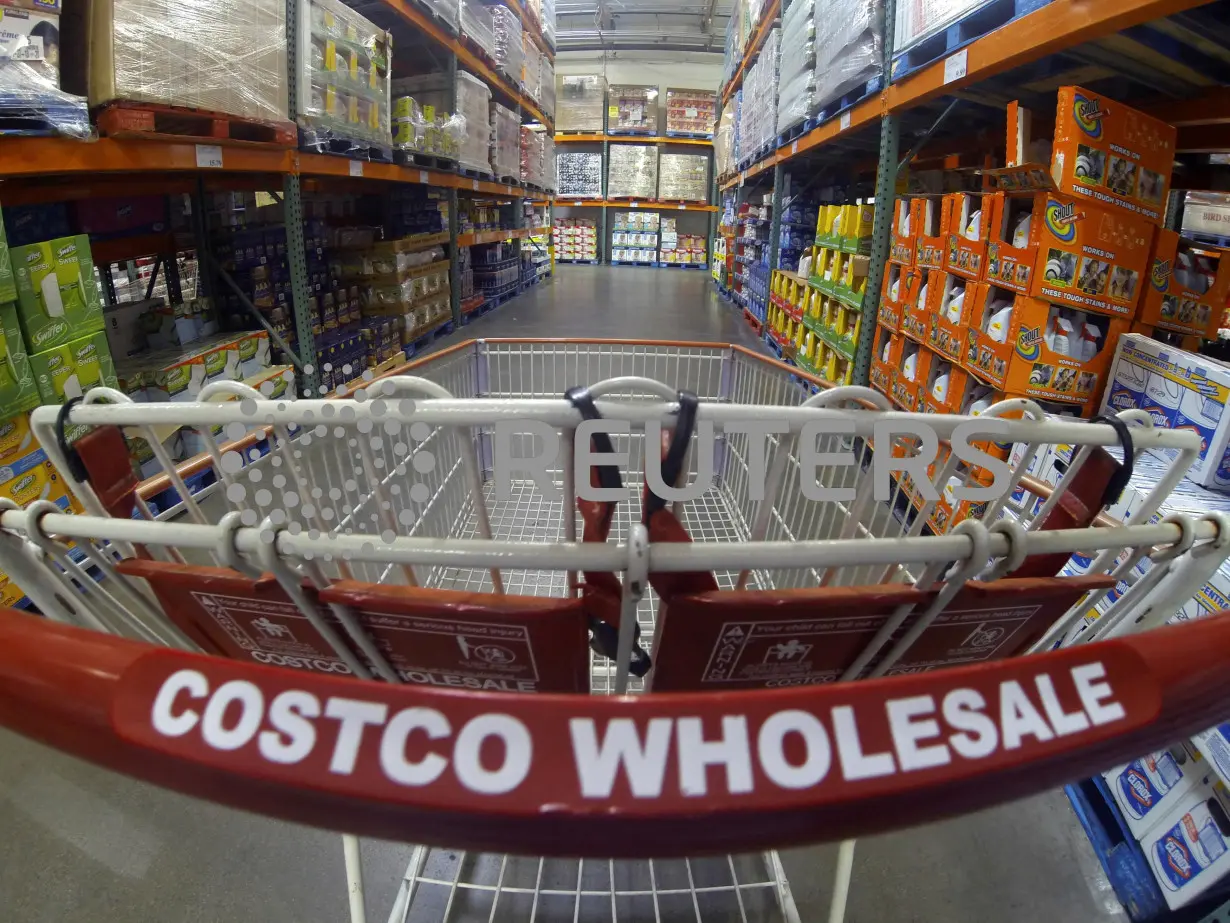 FILE PHOTO: A Costco shopping cart is shown at a Costco Wholesale store in Carlsbad, California