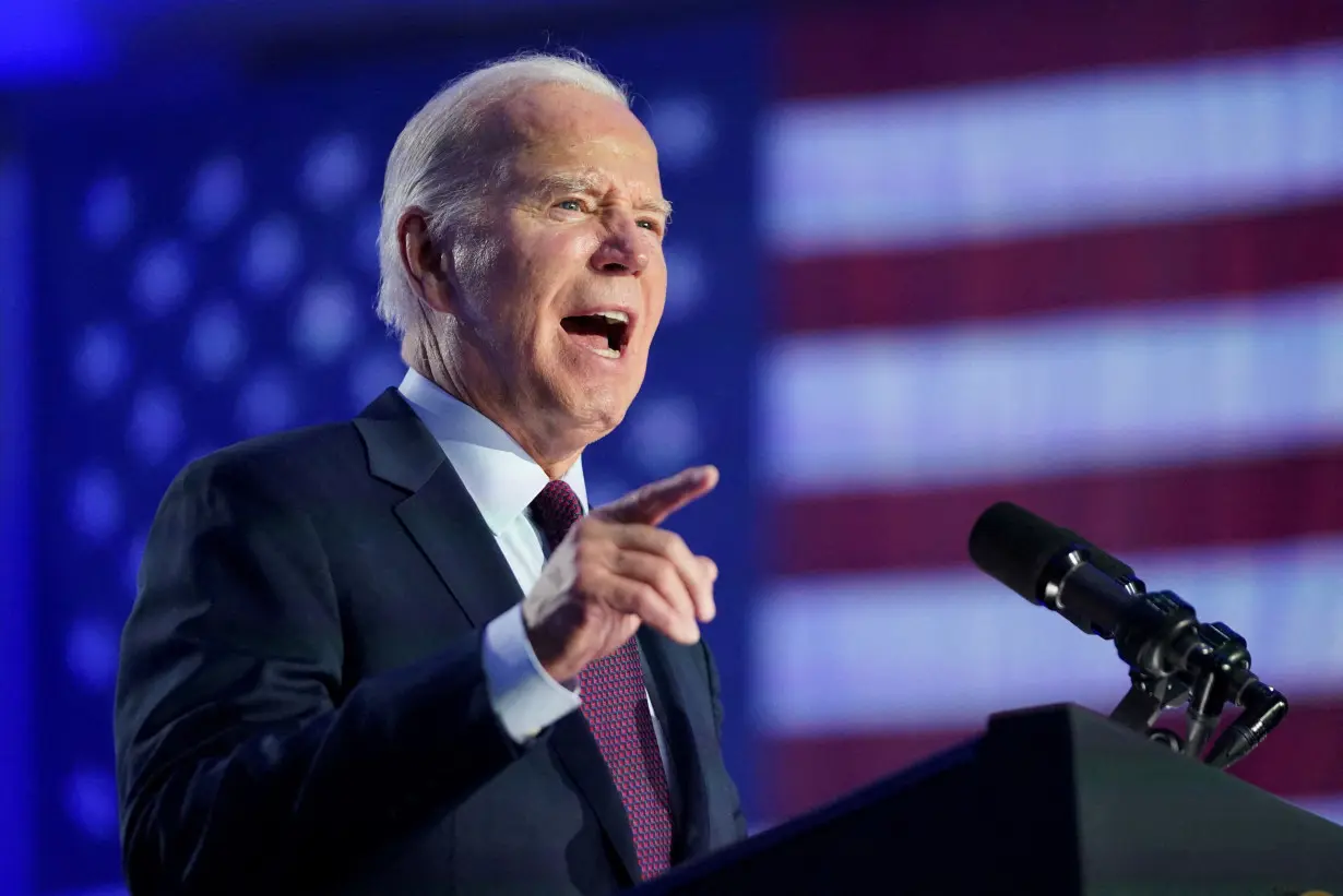 FILE PHOTO: U.S. President Joe Biden campaigns ahead of Nevada's Democratic presidential primary, in Las Vegas