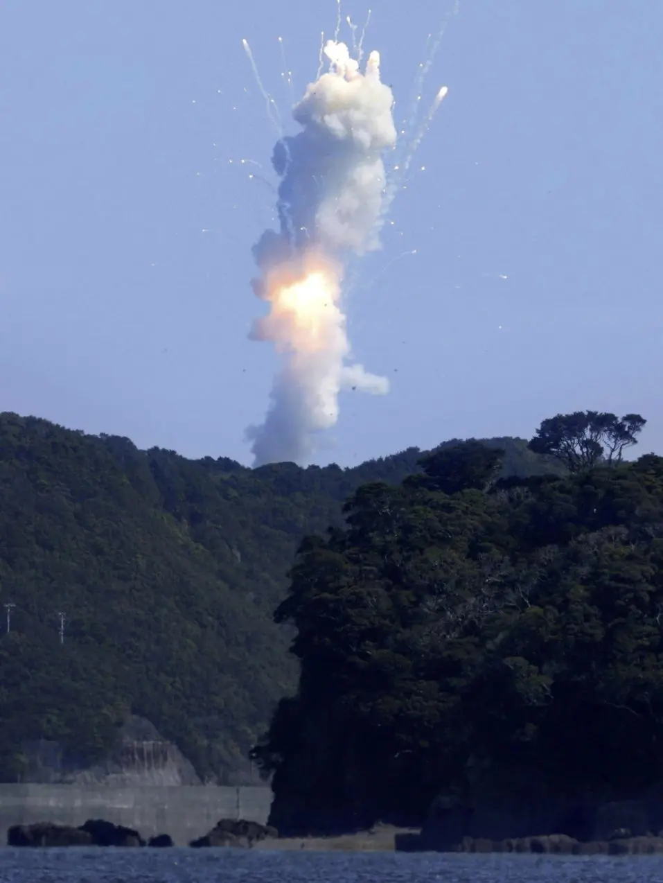 Japan's first private-sector rocket launch attempt has exploded shortly after takeoff