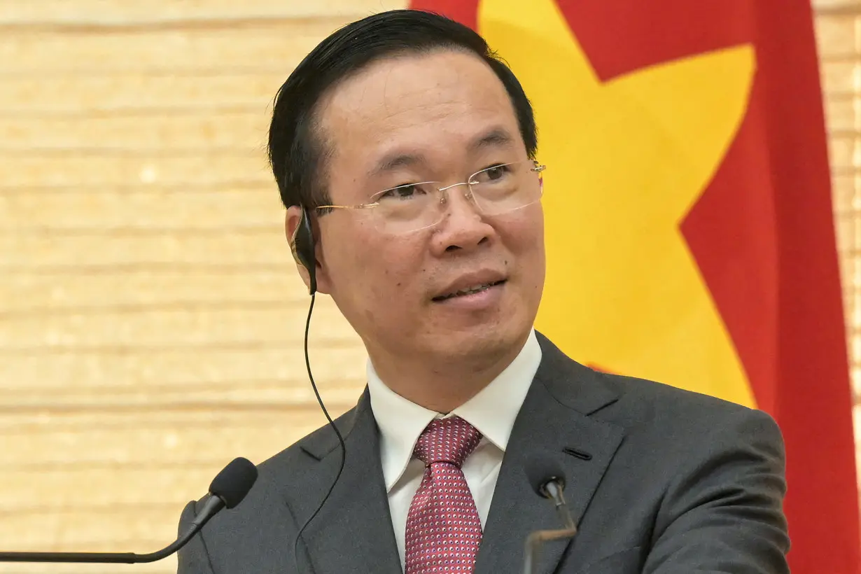 FILE PHOTO: Vietnam's President Vo Van Thuong meets Japan's Prime Minister Fumio Kishida, in Tokyo