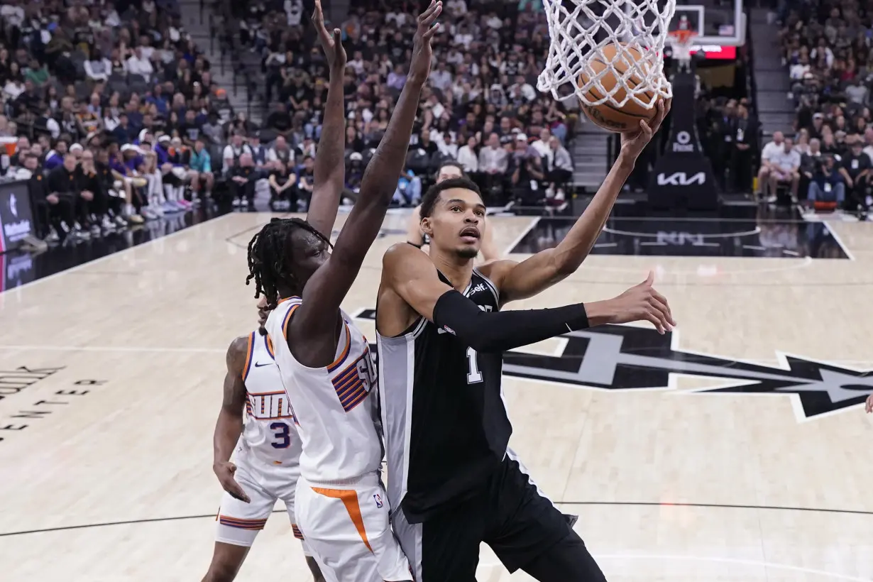 Spurs rookie Victor Wembanyama to miss rematch against Suns with sprained left ankle