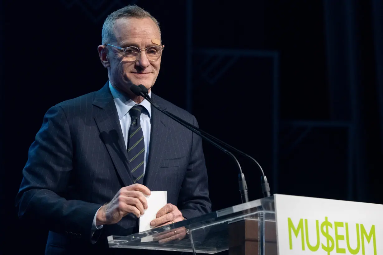 Co-founder of Oaktree Capital Management Howard Marks speaks at The Museum of American Finance Gala in New York