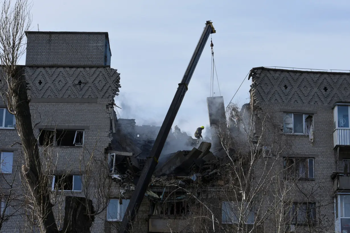 Aftermath of a Russian drone strike in Dnipro