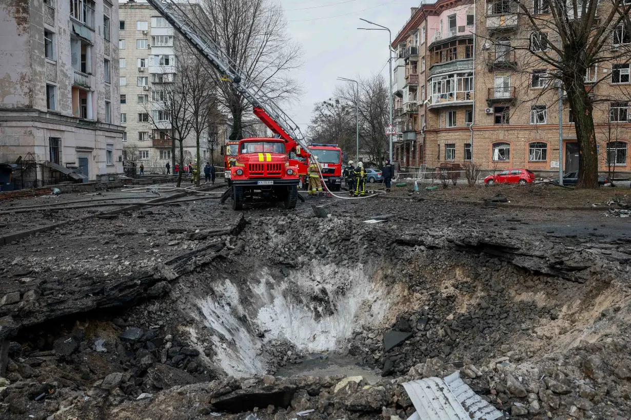 Aftermath of a Russian missile attack in Kyiv