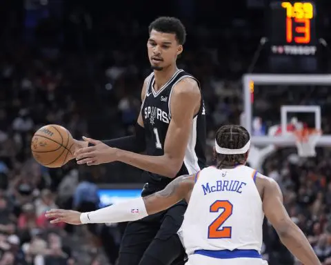 Wemby's celebratory ball toss into the stands came with a price. The NBA fined him $25,000