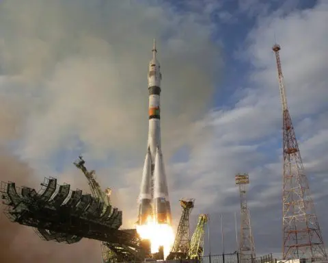 Russian Soyuz spacecraft with 3 astronauts docks at the International Space Station