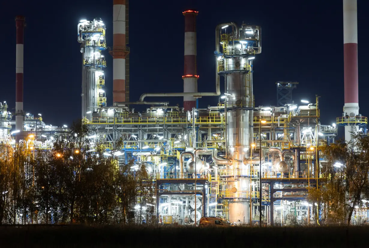 A state controlled oil refinery Lotos is pictured in Gdansk