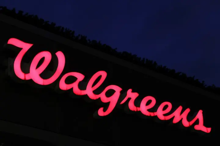 FILE PHOTO: Signage is seen outside of a Walgreens, owned by the Walgreens Boots Alliance, Inc., in Manhattan, New York City