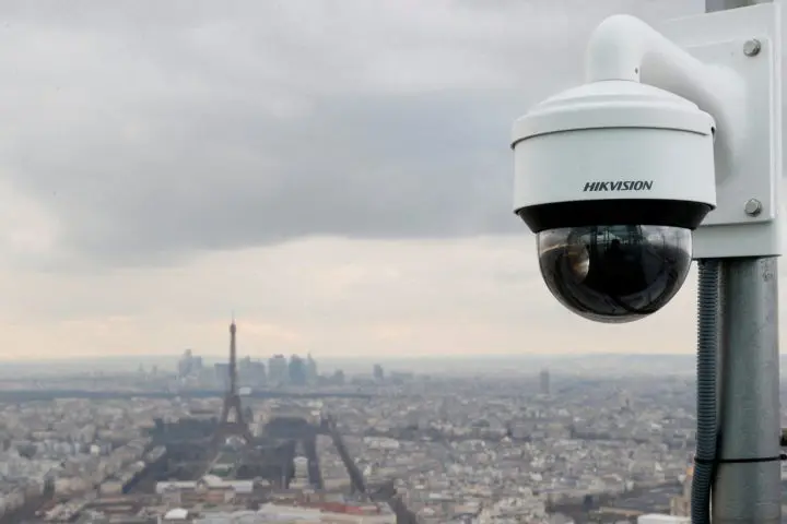 FILE PHOTO: French police start AI video surveillance tests ahead of Olympics
