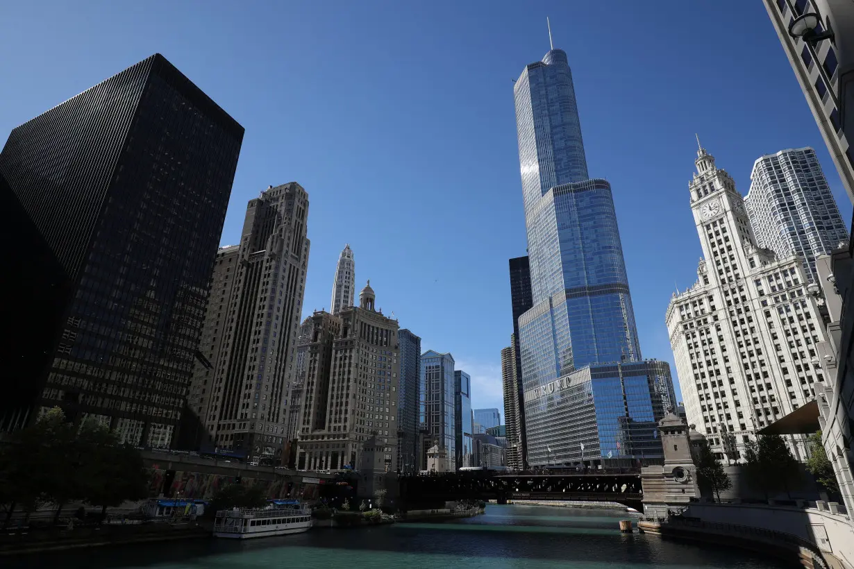 The skyline is seen in Chicago