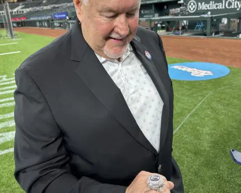 The Texas Rangers have finished the celebration by getting their World Series rings