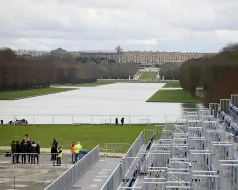 Grandstands and gallop tracks: Versailles Palace gardens get ready for Olympic equestrian events