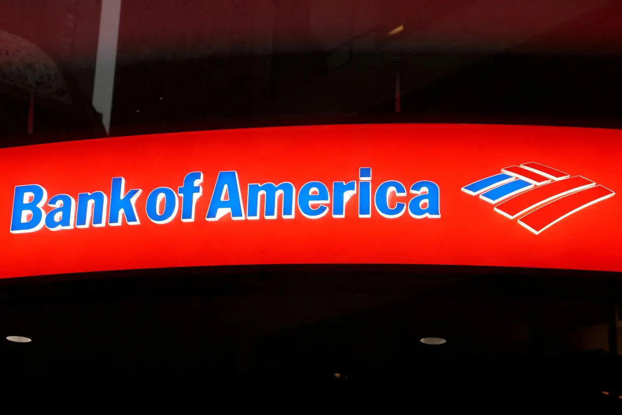 FILE PHOTO: A Bank of America logo is pictured in the Manhattan borough of New York City