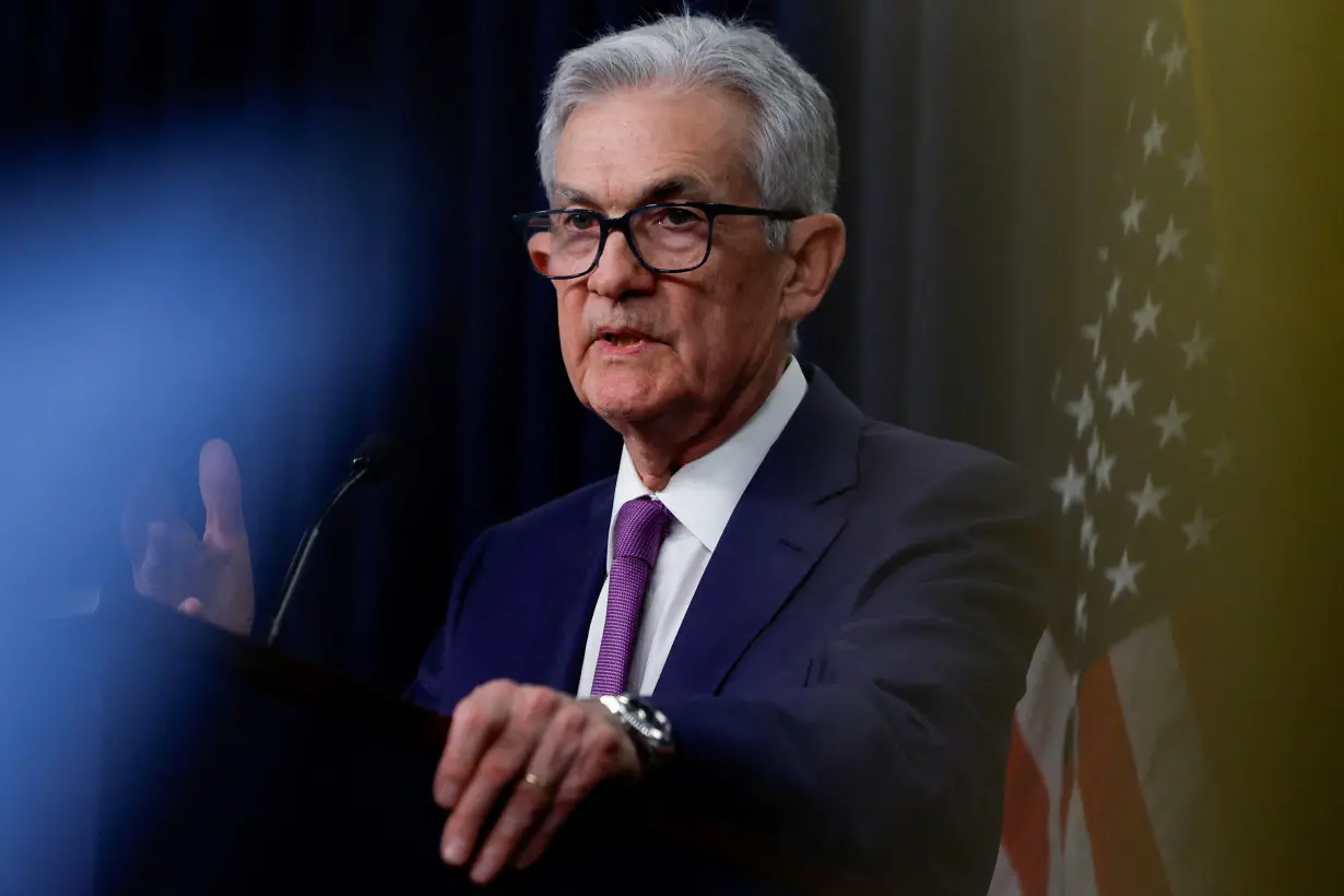 FILE PHOTO: Federal Reserve Chair Jerome Powell holds a press conference, in Washington