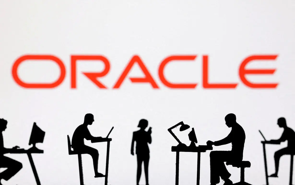 FILE PHOTO: Illustration shows Oracle logo