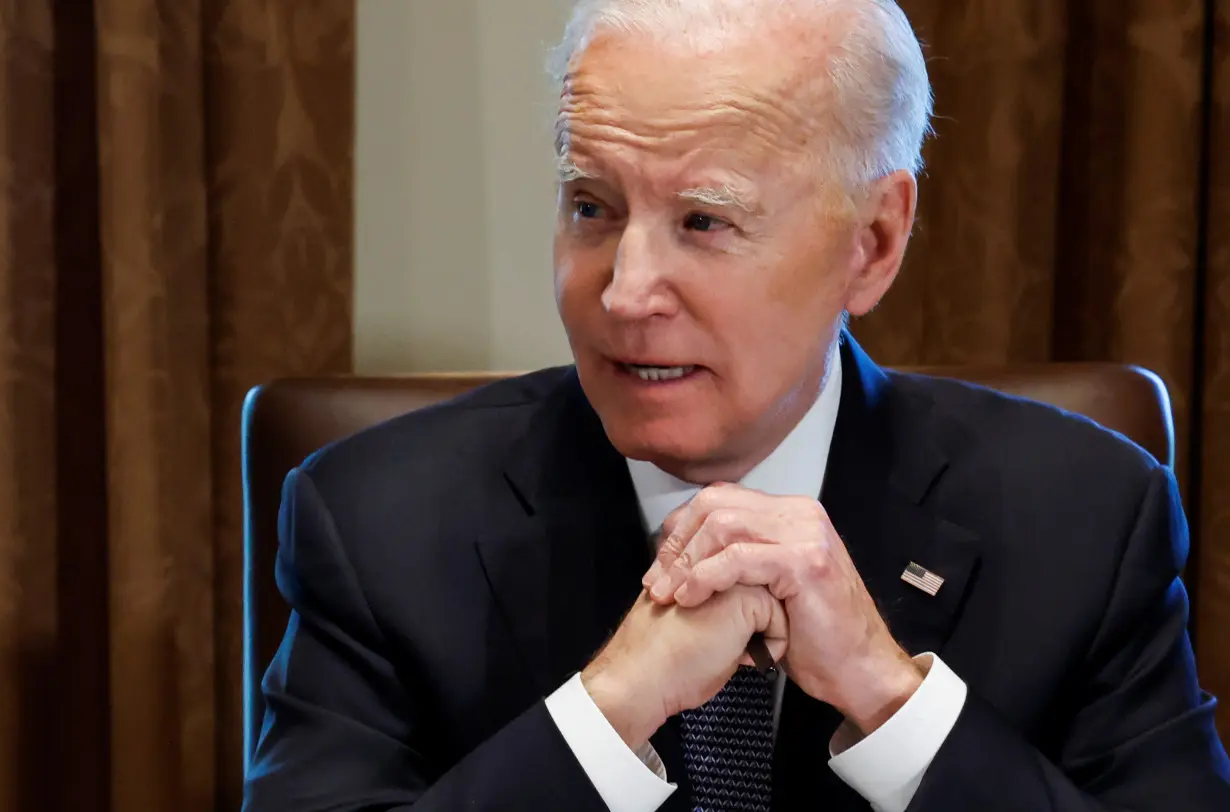 U.S. President Joe Biden meets with Defense Secretary Austin and military leaders at the White House in Washington