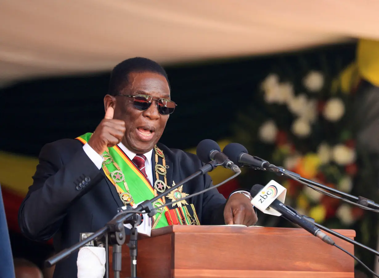 FILE PHOTO: Zimbabwe President Emmerson Mnangagwa's inauguration at the National Sports Stadium in Harare