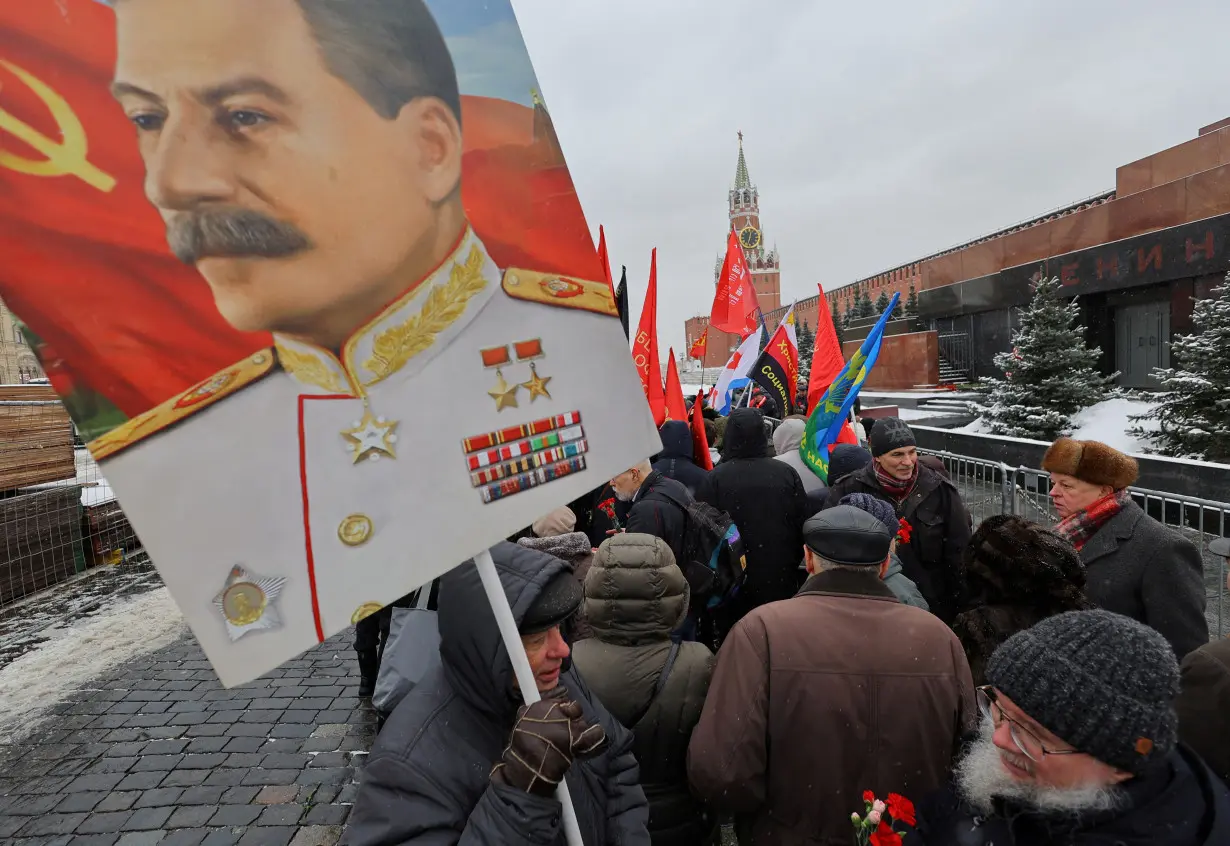 FILE PHOTO: People attend a ceremony marking the anniversary of Soviet leader Josef Stalin's death in Moscow