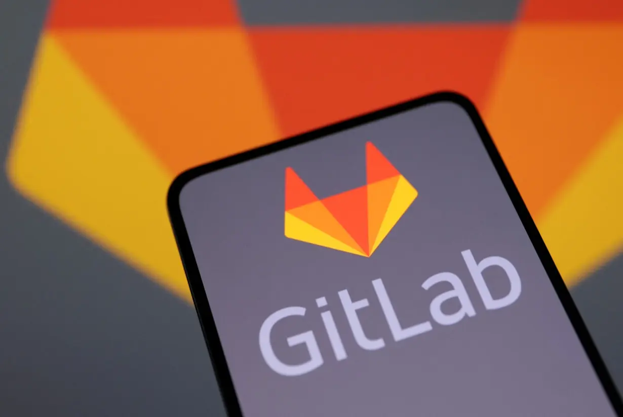 Illustration shows GitLab Inc logo