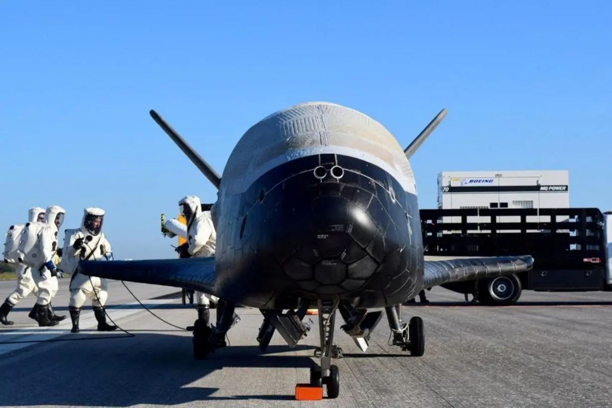 FILE PHOTO: Handout out the U.S. Airforce's X-37B Orbital Test Vehicle mission 4 after landing at NASA's Kennedy Space Center Shuttle Landing Facility in Cape Canaveral