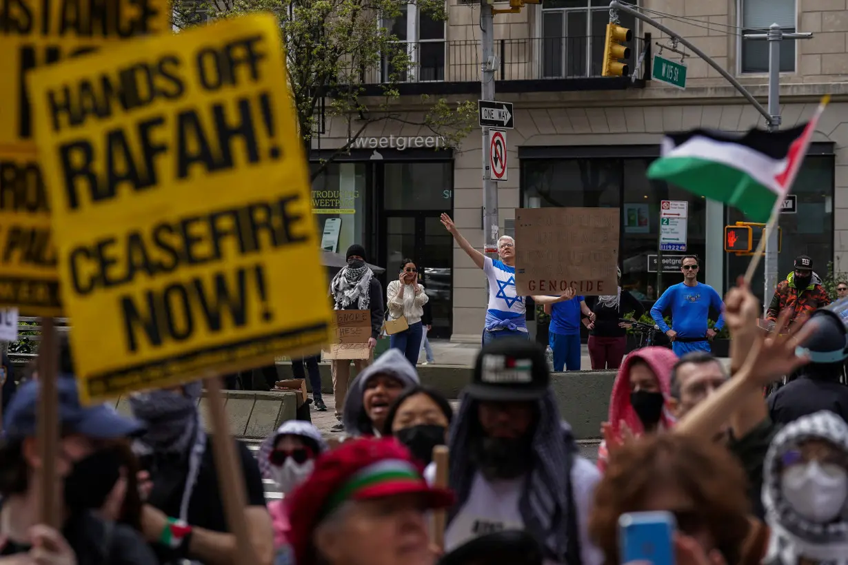 Demonstration in support of Palestinians in New York