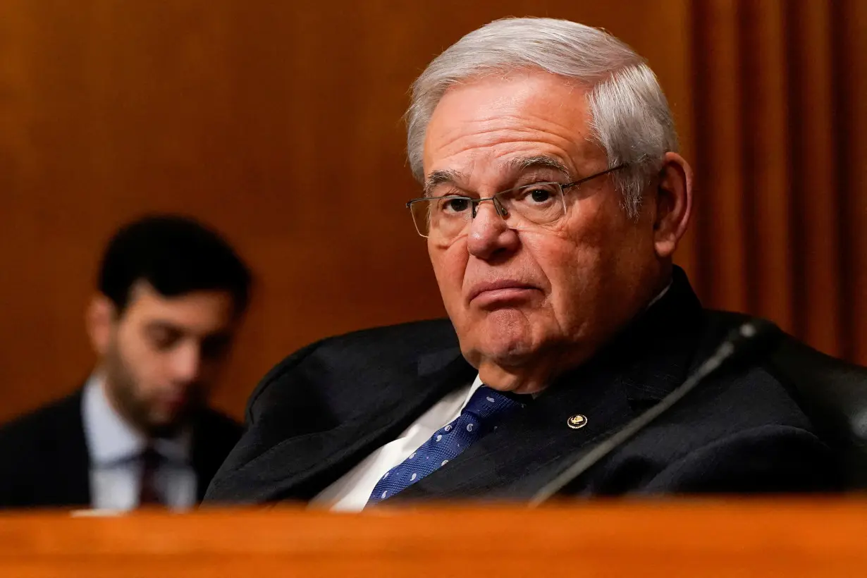 FILE PHOTO: U.S. Senator Bob Menendez (D-NJ) attends a Senate Finance Committee hearing on the 2025 budget on Capitol Hill in Washington