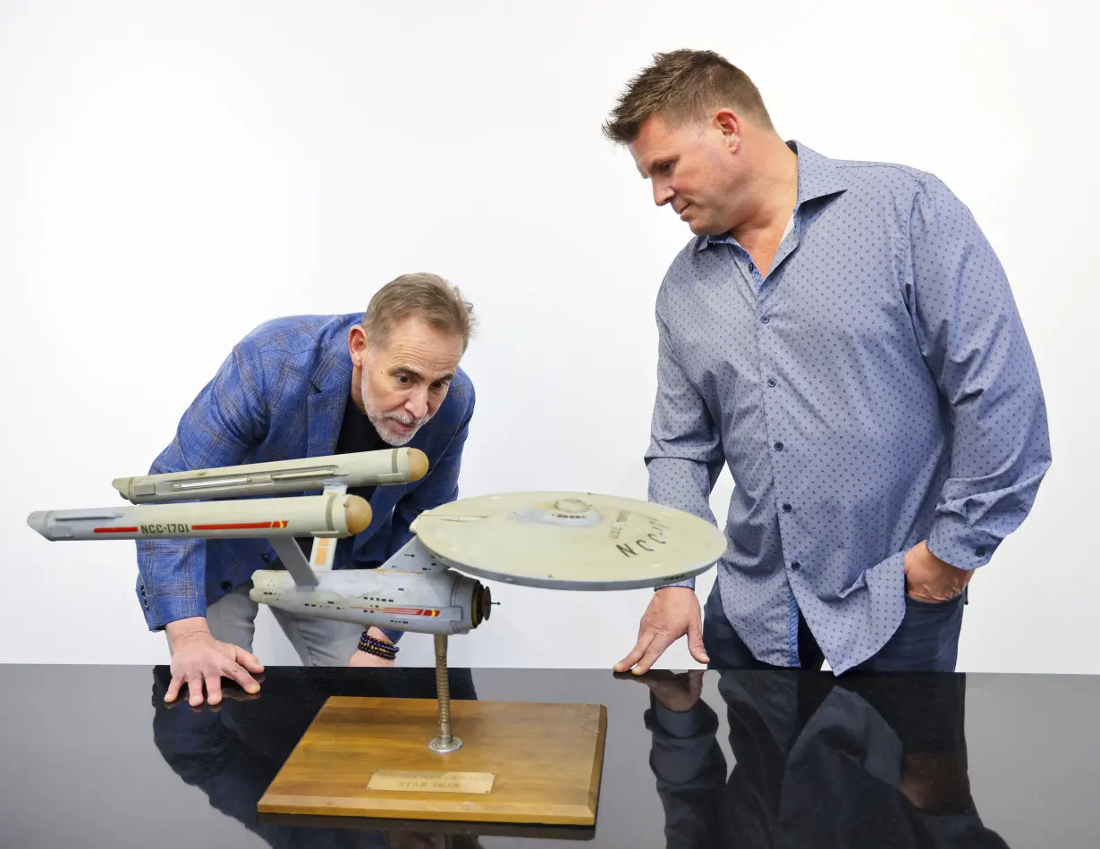 Long-lost first USS Enterprise model is returned to 'Star Trek' creator Gene Roddenberry's son