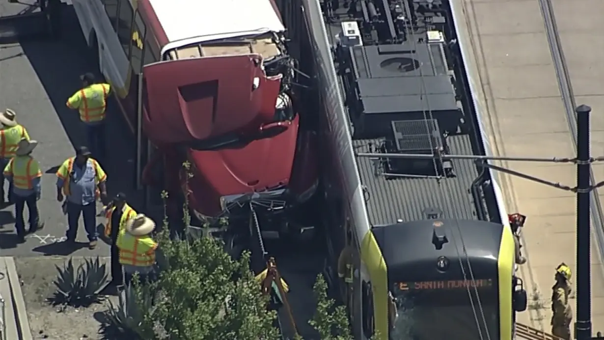 Los Angeles Bus Train Crash