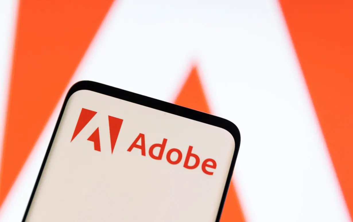 FILE PHOTO: Illustration shows Adobe logo