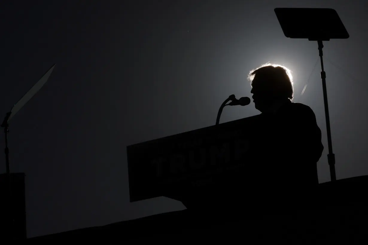 Former U.S. President Trump holds a campaign rally in Waco, Texas