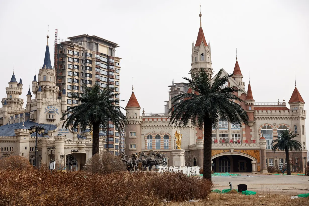 Unfinished residential development by China Evergrande Group, in the outskirts of Shijiazhuang