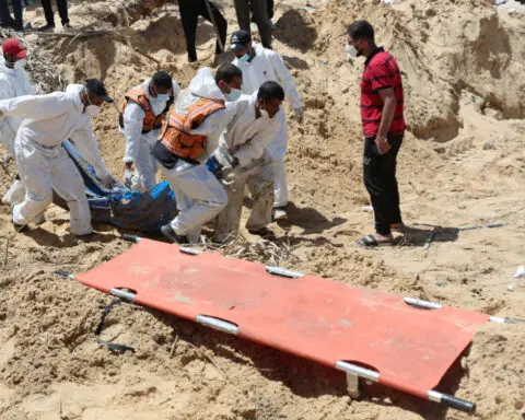 Palestinian authorities seek probe into mass graves at Gaza hospitals